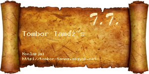 Tombor Tamás névjegykártya