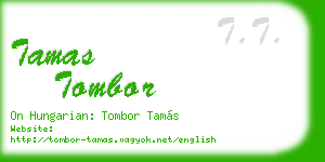 tamas tombor business card