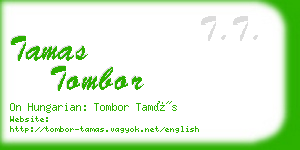 tamas tombor business card